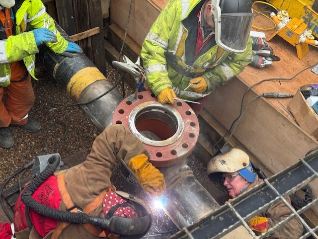 Rayden Engineering Ltd P9 welding of large gas pipework